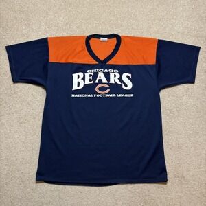 Vtg Chicago Bears Jersey Mens XL Navy Orange NFL Football Majestic USA 90s